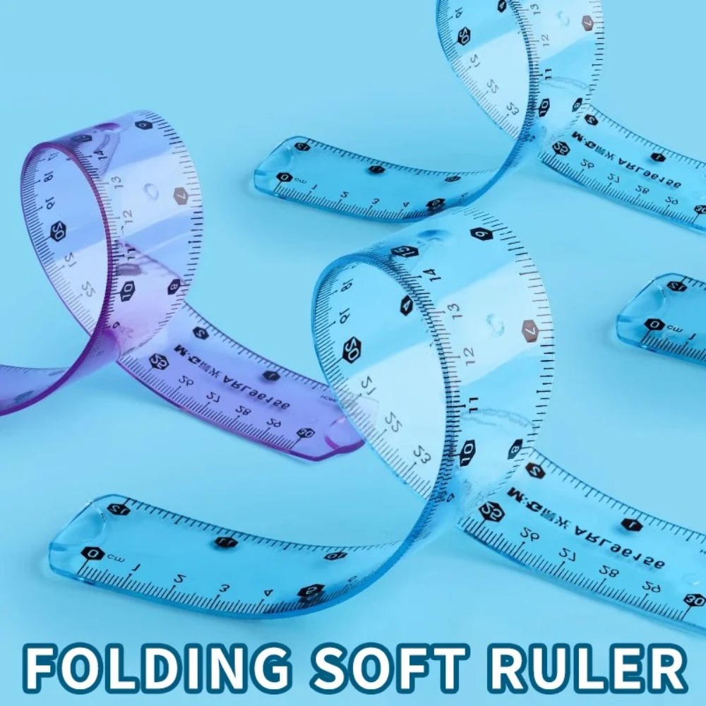 Ruler Set Transparent - 1/3 stuks transparante zachte liniaal, flexibele