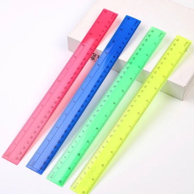 Ruler Set Transparent - 4 stks/pak Kleurrijke Transparante Plastic Rechte