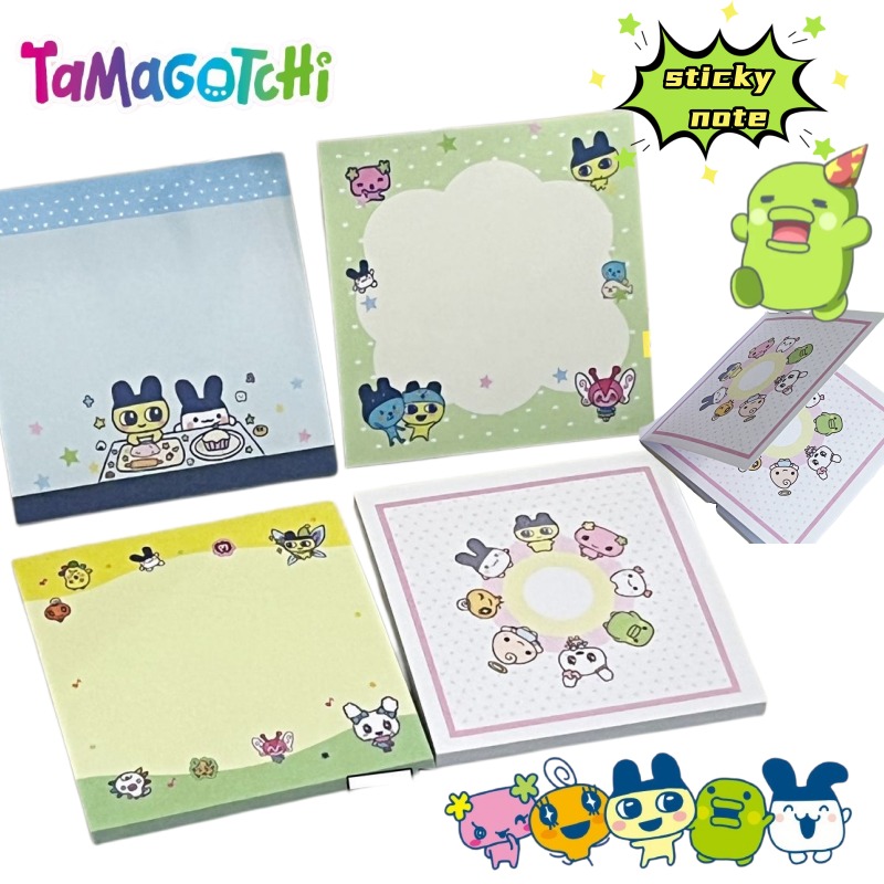 Graph Paper Pad - 4 stuks Tamagotchi Mametchi Memetchi Cartoon