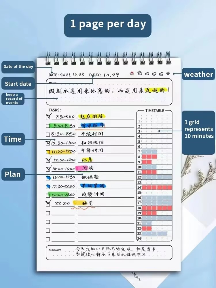 1pc Planner Agenda Spiraal A5  - Office Stationery Supply List recensie en prijs