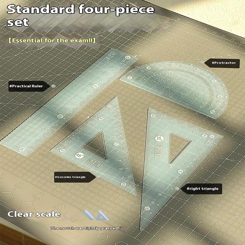 4 stks/set transparante meetli - Ruler Set Transparent recensie en prijs
