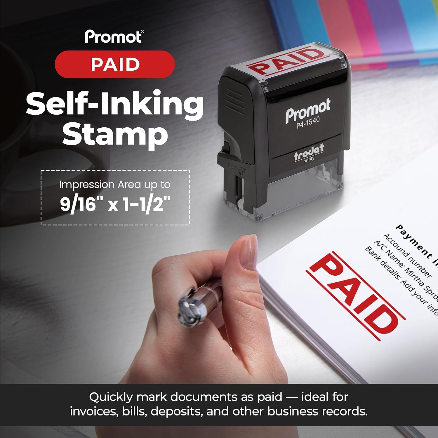 Zelfinktende betaalde stempel  - Self Inking Stamp recensie en prijs