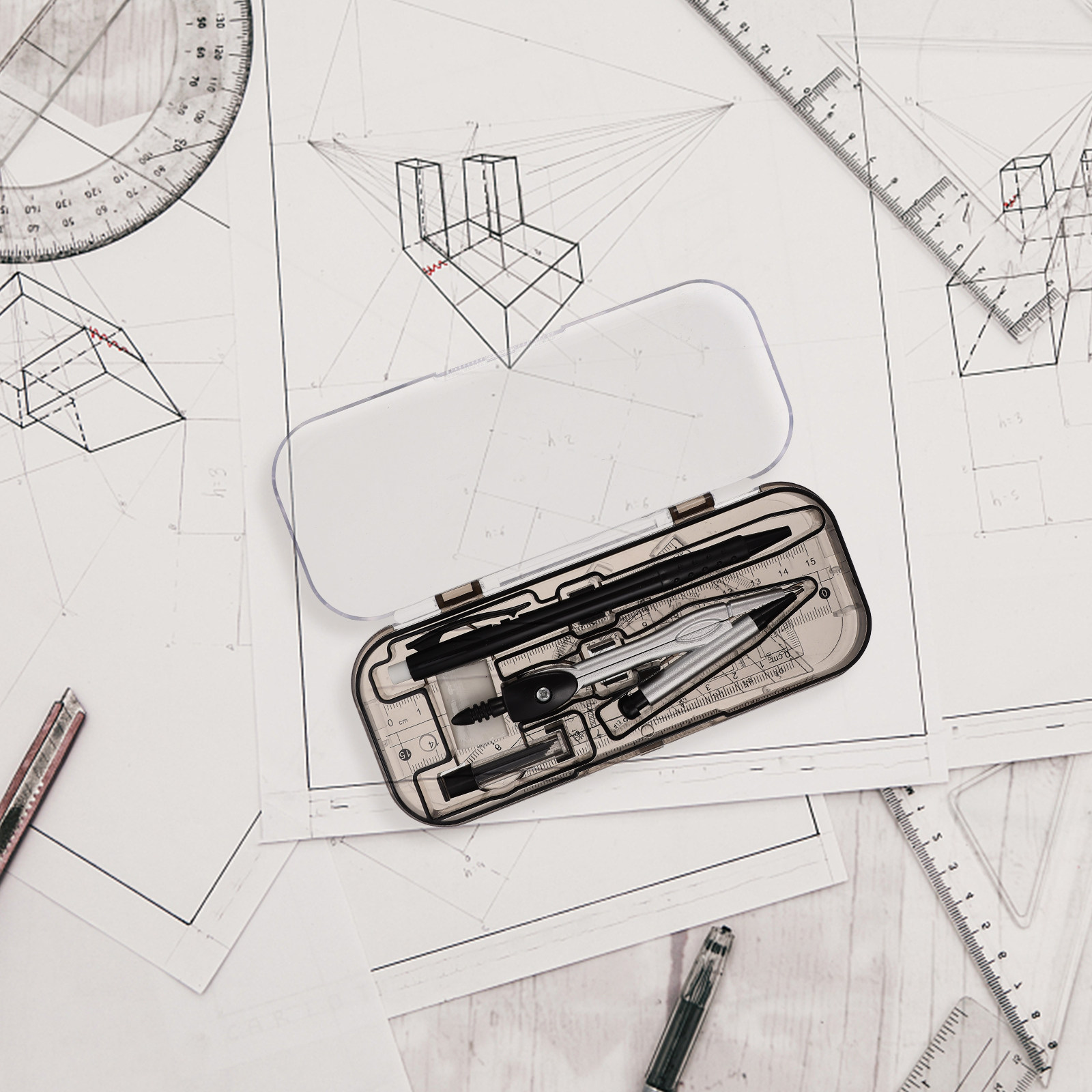 1Set Multifunctionele Tekenset - Compass Geometry Set recensie en prijs