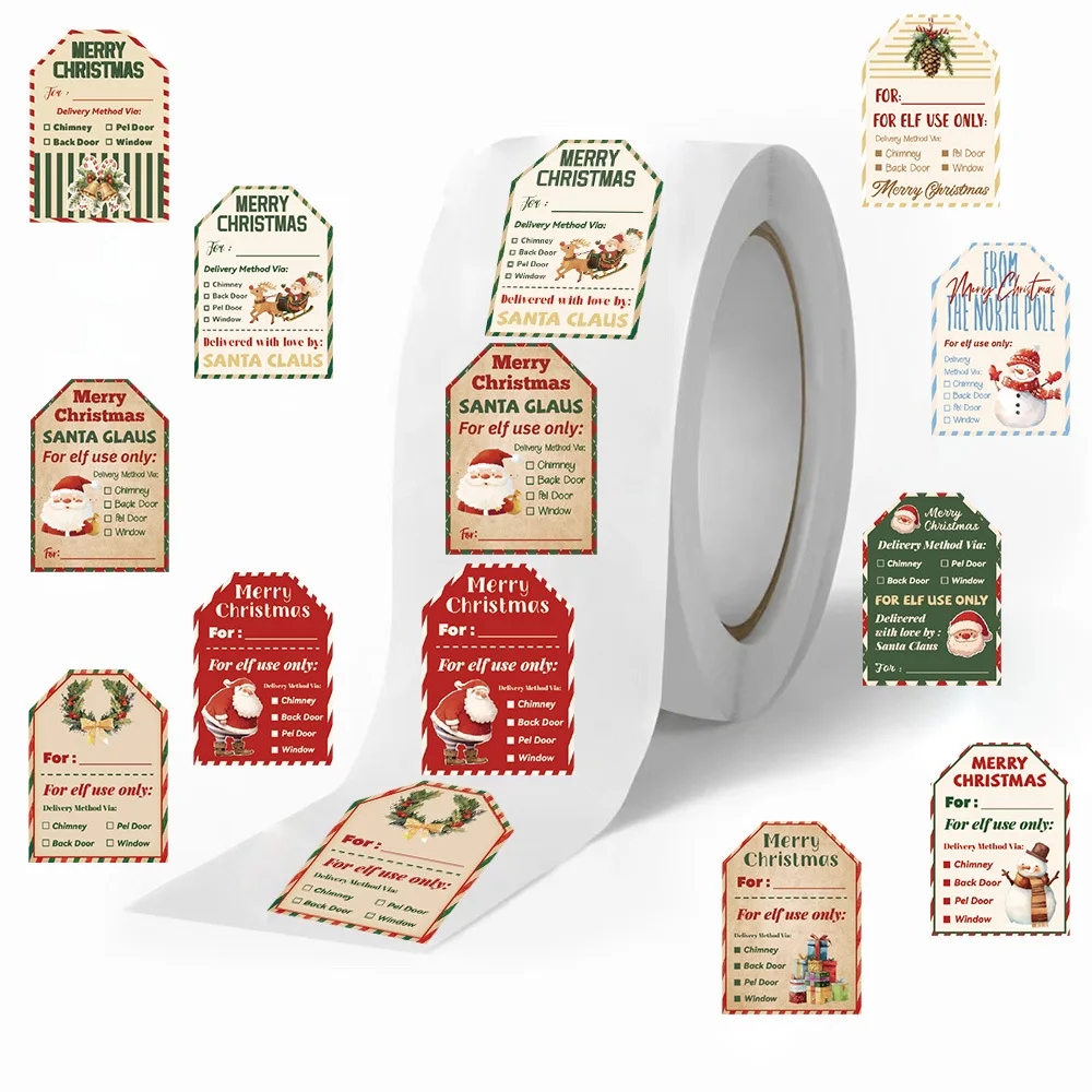 500 stuks kerststickers op rol - Label Printer Tape recensie en prijs